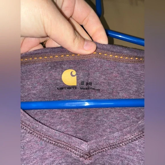 Carhartt Maroon V-Neck Shirt - Picture 2 of 4